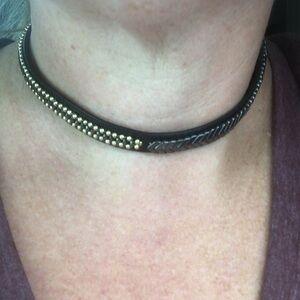 Stella & Dot gold tone silver tone choker rocker